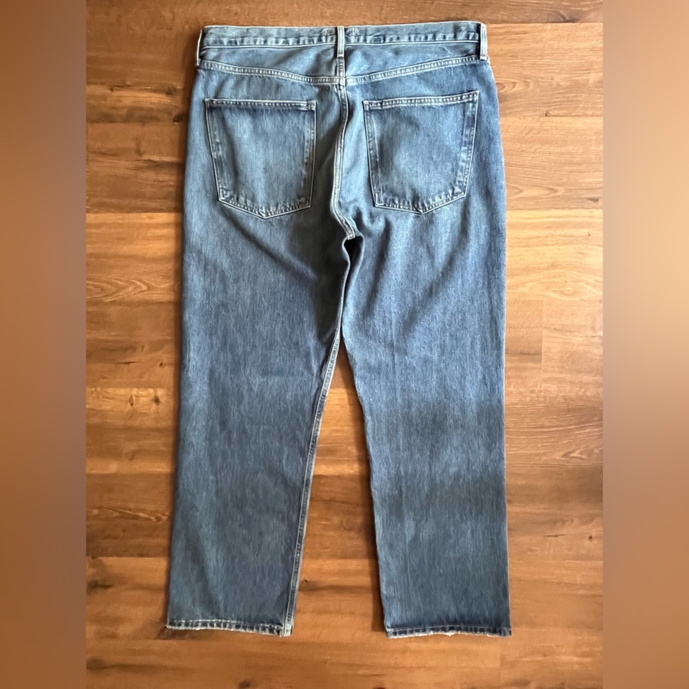 Agolde Blue Straight Leg Jeans - Picture 2 of 8